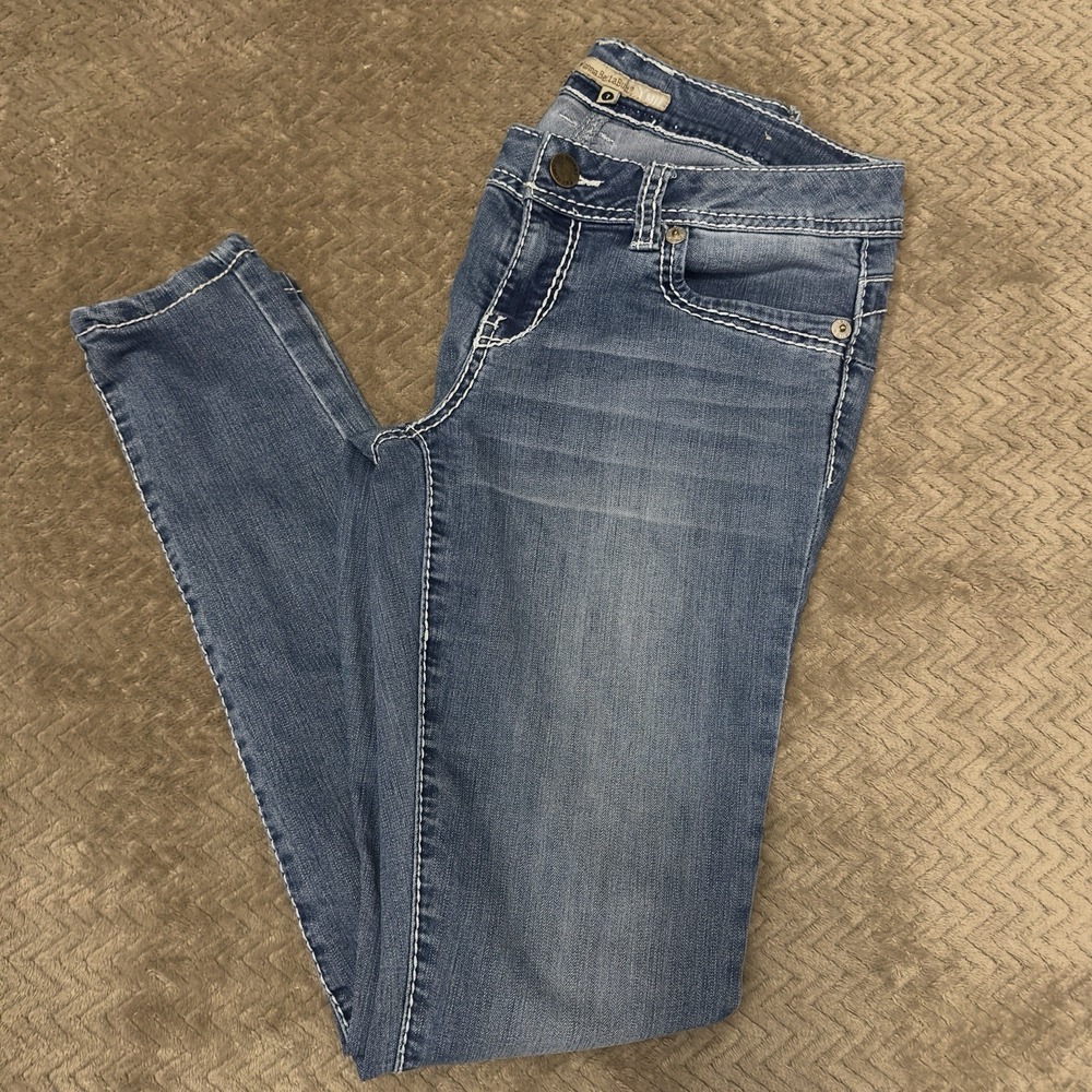 WannaBettaButt Ymi Medium Wash Faded Stretch Jeans Size 7 Reg